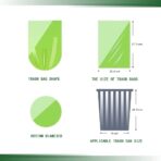 Medium Compostable Trash Bags, Biodegradable 8 Gallon Garbage Bags, Recycling Degradable Unscented Rubbish Bags for Kitchen Bathroom Office Car Pet Wastebasket (Green) - Image 6