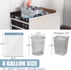 Small Trash Bags 4 Gallon - 150 Count Drawstring 4 Gallon Trash Bag, Tear-Free 4 Gal Small Garbage Bags for Office Bedroom Bathroom Trash Bags, Unscented White 4 Gal Trash Can Liners - Image 3
