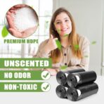 132 Count-Small Trash Bags, 4 Gallon Trash Bag Drawstring,Bathroom Garbage Bags，Tear-Free Garbage Bags ，Plastic Wastebasket Liners for Toilet Home Office and Bedroom(Black) - Image 7