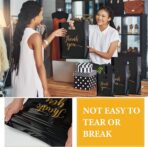 300 Pcs 3 Size Thank You Merchandise Bags - Die Cut Plastic Gift Bags with Handles for Party, Stores, Business, Retail (Black) - Image 5