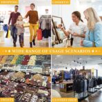 300 Pcs 3 Size Thank You Merchandise Bags - Die Cut Plastic Gift Bags with Handles for Party, Stores, Business, Retail (Black) - Image 9