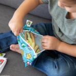 Bumkins Nintendo Reusable Snack Bags, for Kids School Lunch and for Adults Portion, Washable Fabric, Waterproof Cloth Zip Bag, Supplies Travel Pouch, Food-Safe, 2-pk Super Mario - Image 5