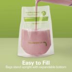 Hamilton Beach Easy-Fill 32 Count One Quart Vacuum Sealer Storage Bags for Food, BPA Free, 12” x 8”, Meal Prep and Sous Vide - Image 3