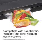 Hamilton Beach Easy-Fill 32 Count One Quart Vacuum Sealer Storage Bags for Food, BPA Free, 12” x 8”, Meal Prep and Sous Vide - Image 4