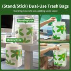 Disposable Car Garbage Bin Bags 60 PCS, Leak-proof Cleaning and Vomit Bags, Recycled HDPE, Easy Stick-On and Stand Design, Disposable Small Garbage Bags - Image 7