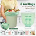 Compostable Kitchen Trash Bags 8 Gal - Cornstrarch Leakproof & Tear Resistant 50 Compost Bags - OK Compost Home & Seedling Certified 0.22 mm Kitchen Garbage Bags - Image 3