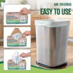 Biodegradable 13-17 Gallon Code-Q Trash Bags (50 Pack) | Strong Heavy-Duty Tall White Kitchen Bags w/Drawstring | Fits Simplehuman & Standard Cans | Eco-Friendly D2W, 30 Micron Thick | 25.6" x 33.5" - Image 4