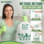 Biodegradable 13-17 Gallon Code-Q Trash Bags (50 Pack) | Strong Heavy-Duty Tall White Kitchen Bags w/Drawstring | Fits Simplehuman & Standard Cans | Eco-Friendly D2W, 30 Micron Thick | 25.6" x 33.5" - Image 6