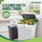 Biodegradable 13-17 Gallon Code-Q Trash Bags (50 Pack) | Strong Heavy-Duty Tall White Kitchen Bags w/Drawstring | Fits Simplehuman & Standard Cans | Eco-Friendly D2W, 30 Micron Thick | 25.6" x 33.5" - Image 8