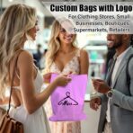 Custom Plastic Bags with Logo, Personalized Plastic Gift Bags for Small Businesses, Clothing Stores, Supermarkets - Image 4