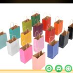 qiqee 32-Packs Paper Bags with Handles Bulk 8.26"×6"×3.15" Small Gift Bags 16 Different Senior Color Bags Multiple Uses（Small Size） - Image 5