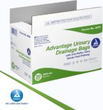 Dynarex Advantage Urinary Drainage Bag - Teardrop-Shaped, Unisex, Anti-Reflux Chamber, No-Needle Sample Port, Universal Hanger - Vinyl Bags with Markings - 2000ml, 20 Count - Image 8