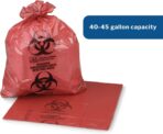 McKesson Infectious Waste Bag, Biohazard, Star Sealed Bottom, Red, 1.25 Mil, 40 to 45 gal, 40 in X 46 in, 150 Count - Image 3