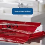 McKesson Infectious Waste Bag, Biohazard, Star Sealed Bottom, Red, 1.25 Mil, 40 to 45 gal, 40 in X 46 in, 150 Count - Image 9
