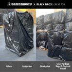 Sandbaggy Black Pallet Covers | Made in USA | Tarp Fits Extra Large Pallets Up to 55" x 55" x 100" | Built w/ 1 Year UV Protection | Heavy Duty 3 Mil Thick Plastic (Pack of 10, 3 Mil Thick) - Image 5