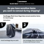 Sandbaggy Black Pallet Covers | Made in USA | Tarp Fits Extra Large Pallets Up to 55" x 55" x 100" | Built w/ 1 Year UV Protection | Heavy Duty 3 Mil Thick Plastic (Pack of 10, 3 Mil Thick) - Image 6