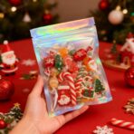 Holographic Bags 50pcs Mylar Bags 7x9 inches Resealable Bag with Party Favor Bag Coffee Storage for Small Business - Image 6