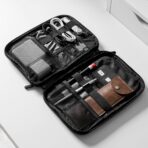 BAGSMART Large Electronics Travel Organizer Case, Tech Accessories Cord Storage Bag for Phone, Power Bank, SD Card, Cables, Black - Image 8