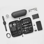 BAGSMART Large Electronics Travel Organizer Case, Tech Accessories Cord Storage Bag for Phone, Power Bank, SD Card, Cables, Black - Image 9