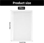 Jeffdad 100 Pcs Thick Vacuum Sealer Bags, 2.7x3.9 inch Small Vacuum Sealer Bags for Food Storage Heat Seal Bags Precut Food Storage Bag Clear Plastic Heat Seal Bag for Food Preservation - Image 3