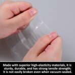 Jeffdad 100 Pcs Thick Vacuum Sealer Bags, 2.7x3.9 inch Small Vacuum Sealer Bags for Food Storage Heat Seal Bags Precut Food Storage Bag Clear Plastic Heat Seal Bag for Food Preservation - Image 6