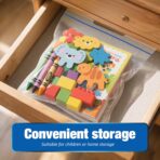 3 Gallon Extra Large Zipper Bag, 16” x 18”, Clear Plastic Storage Bag with Handle for Clothes, Moving, Travel, 2mil Thick, 15pcs - Image 7