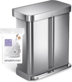simplehuman Code H 60 Count, Dispenser Pack Custom Fit Liners, Drawstring Trash Bags, 30-35 Liter / 8-9.2 Gallon, White - Image 7