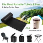Portable Toilet Replacement Bags, 25 Count 8 Gallon 1.5 Mil Super Thickened Compostable Trash Bags, 30 Liter Camping Toilet Bags for Travel Outdoors, Boating, Emergency Toilet Bag for Car - Image 7