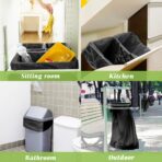 Teivio Black Trash Bags 20-25 Gallon 60 Count | Large Multipurpose | Fit 18,20,21,23,25 gallon Garbage Bin Liner | Kitchen | Lawn And Leaf Bags Outdoor Yard Waste Bag | Workshops Trash - Image 5