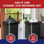 Teivio Black Trash Bags 20-25 Gallon 60 Count | Large Multipurpose | Fit 18,20,21,23,25 gallon Garbage Bin Liner | Kitchen | Lawn And Leaf Bags Outdoor Yard Waste Bag | Workshops Trash - Image 6