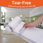 Code G 100 Count Compatible with simpIehuman Code G 8-9 Gallon 1.2 Mil THICK Heavy Duty Plastic Trash Bags with Reinforced Drawstring Leak-Proof Tear Resistant White 50 & Blue 50 GRAND SAVE! - Image 3