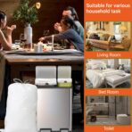 Code G 100 Count Compatible with simpIehuman Code G 8-9 Gallon 1.2 Mil THICK Heavy Duty Plastic Trash Bags with Reinforced Drawstring Leak-Proof Tear Resistant White 50 & Blue 50 GRAND SAVE! - Image 7