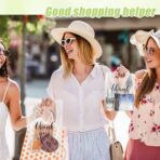 Yeaqee 200 Pcs Clear Thank You Merchandise Bags with Die Cut Handles Plastic Shopping Reusable Retail Thank You Gift Bags Bulk 3 Sizes for Small Business Goodie Trade Boutique Clothes Party Favors - Image 7