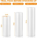 Wevac Vacuum Sealer Bag Rolls Variety Pack, 6"x16', 8"x16', 11"x16' (3 Rolls), Heavy Duty Food Storage, Ideal for Sous Vide, Freezer, Meal Prep - Image 3