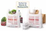 Thank You T-Shirt Plastic Grocery Bags, HDPE, 21 x 11.5 x 6 Inches, White with Red Print, 1000 Count, Strong Tear Resistant - Image 8