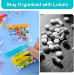 45Pcs 9 Colors Reusable Pill Pouch Bags, Zippered Translucent Medicine Organizer, Travel Pill Organizer with Labels Slide Lock, Small Plastic Bags for Accessories, Jewelry etc. - Image 4