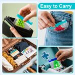 45Pcs 9 Colors Reusable Pill Pouch Bags, Zippered Translucent Medicine Organizer, Travel Pill Organizer with Labels Slide Lock, Small Plastic Bags for Accessories, Jewelry etc. - Image 5