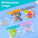 45Pcs 9 Colors Reusable Pill Pouch Bags, Zippered Translucent Medicine Organizer, Travel Pill Organizer with Labels Slide Lock, Small Plastic Bags for Accessories, Jewelry etc. - Image 6
