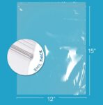 GPI - 12" x 15" Ultra Heavy-Duty Zip Bags, Large 8 Mil Thick Reclosable Puncture-Resistant Plastic Zipper Baggies, Resealable Poly Zip Top Bag for Construction, Tools & Sharp Objects. 50 Count - Image 3