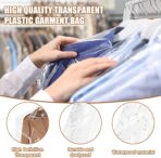 20 Clear Plastic Garment Bags for Clothes, Hanging Clothes Storage - Travel Size, 60x90cm - Image 3