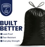 Plasticplace 32-33 Gallon Trash Bags │ 1.2 Mil │ Drawstring Garbage Can Liners │ 33” x 39”, Black, 100 Count - Image 3
