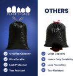 Plasticplace 32-33 Gallon Trash Bags │ 1.2 Mil │ Drawstring Garbage Can Liners │ 33” x 39”, Black, 100 Count - Image 5