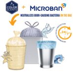 Color Scents Tall Kitchen Trash Bags - 13 Gallon, 100 Bags (1 Pack of 100 Count), Drawstring - White bag in Lavender + Sage Scent with Microban - Image 5