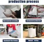 FIBC Bulk Bag - 2650 lbs Capacity, 39x39x39 inches, Polypropylene (PP), Open Top, White, Rectangular, Reusable, 1-Pack - Image 4