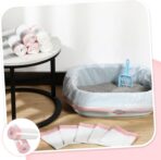Sabary 80 Count Cat Litter Box Liners Jumbo Kitty Pan Bags with Drawstring Sturdy Hdpe Material for Cat Pet Waste Litter Box Tray, Pink, 36 x 18 Inch - Image 8