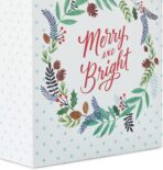 Hallmark Rustic Christmas Gift Bag Assortment (8 Bags: 3 Small 6", 3 Medium 9", 2 Large 13") Gray, White and Red, Farmhouse, Snowman, Snowflakes, Merry and Bright Wreath - Image 5