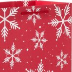 Hallmark Rustic Christmas Gift Bag Assortment (8 Bags: 3 Small 6", 3 Medium 9", 2 Large 13") Gray, White and Red, Farmhouse, Snowman, Snowflakes, Merry and Bright Wreath - Image 6
