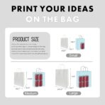 Azulavina Custom Bags with Logo 10/30/50/100 Pack - Paper Bags for Small Business Shopping - Custom Gift Bags with Name - Gift Bags Bulk - Image 5