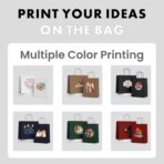 Azulavina Custom Bags with Logo 10/30/50/100 Pack - Paper Bags for Small Business Shopping - Custom Gift Bags with Name - Gift Bags Bulk - Image 6