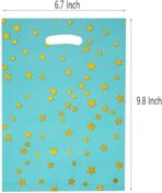 HABILE 48 pieces of thicker gift bags with handles, plastic party candy bags with sparkling stars, suitable for all kinds of holiday parties - Image 5